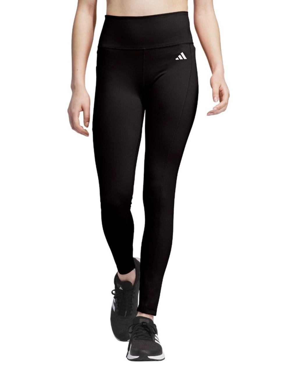adidas Black High-Waist Training Leggings with Logo